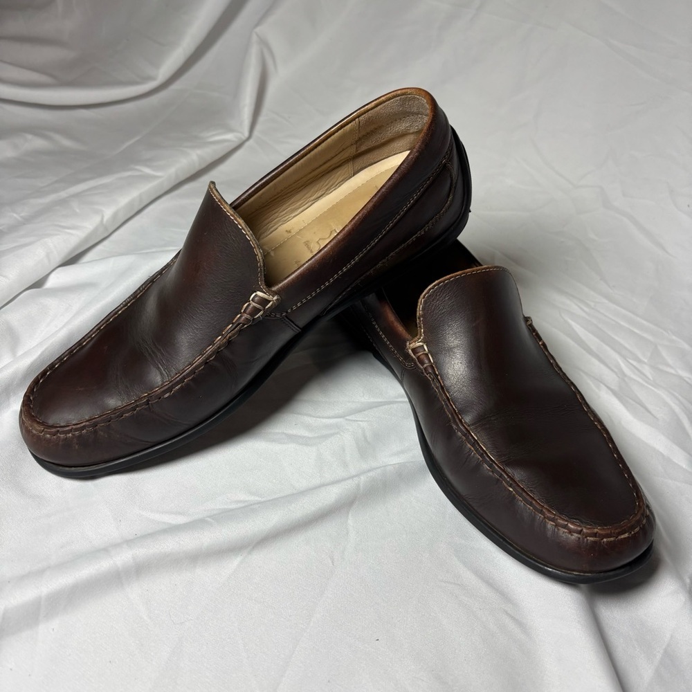Classic‎ ECCO Men’s Brown Leather Loafers Size 42, US 8, 8.5